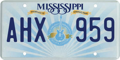 MS license plate AHX959