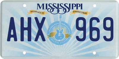 MS license plate AHX969