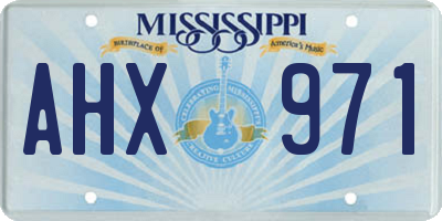 MS license plate AHX971