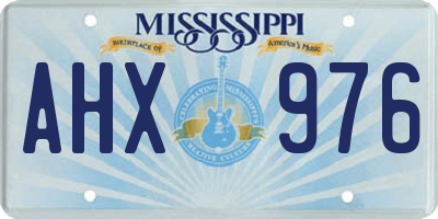 MS license plate AHX976