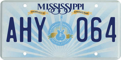 MS license plate AHY064