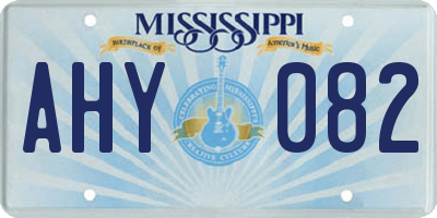 MS license plate AHY082