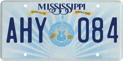 MS license plate AHY084