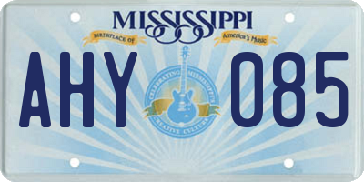 MS license plate AHY085