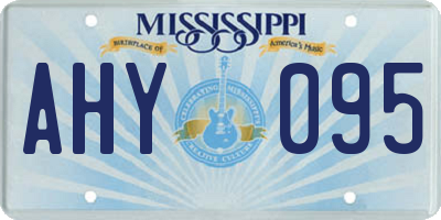 MS license plate AHY095