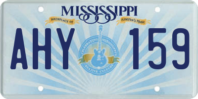 MS license plate AHY159