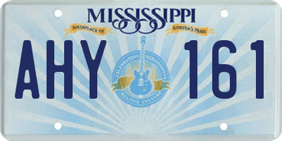 MS license plate AHY161