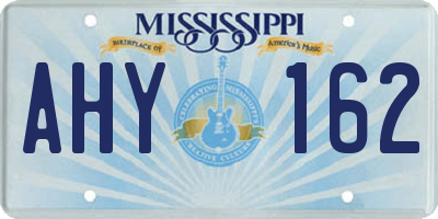 MS license plate AHY162