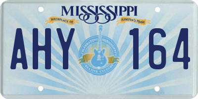 MS license plate AHY164