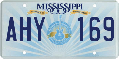 MS license plate AHY169