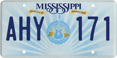 MS license plate AHY171