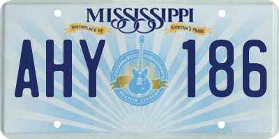 MS license plate AHY186