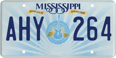MS license plate AHY264