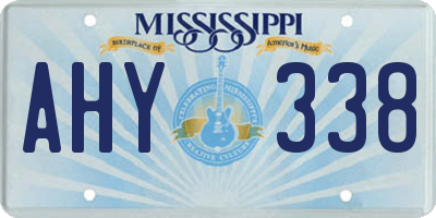 MS license plate AHY338