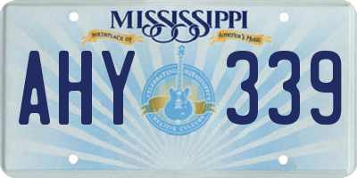 MS license plate AHY339