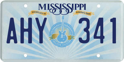 MS license plate AHY341