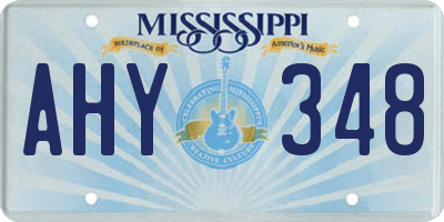 MS license plate AHY348