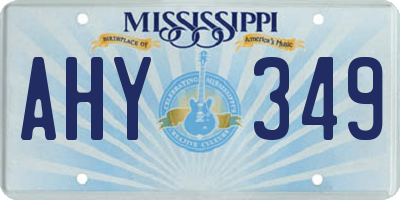 MS license plate AHY349