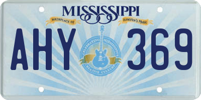 MS license plate AHY369