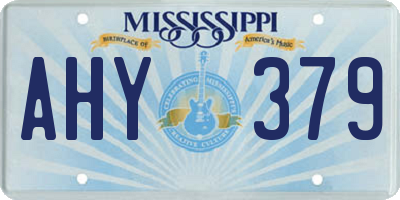 MS license plate AHY379