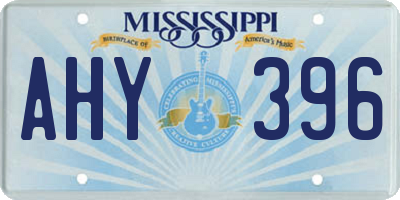 MS license plate AHY396