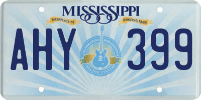 MS license plate AHY399