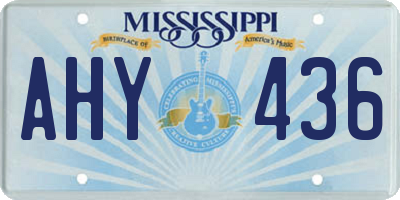 MS license plate AHY436