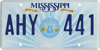 MS license plate AHY441