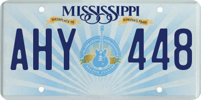 MS license plate AHY448