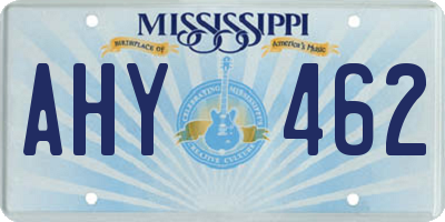 MS license plate AHY462