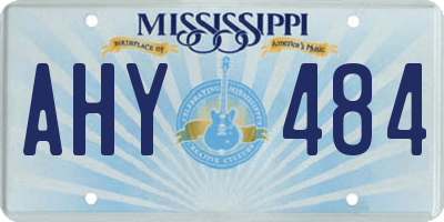 MS license plate AHY484