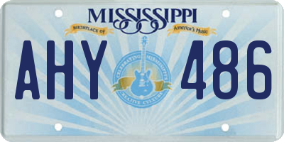 MS license plate AHY486