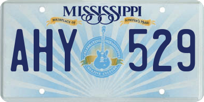 MS license plate AHY529