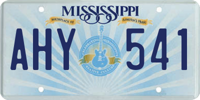 MS license plate AHY541