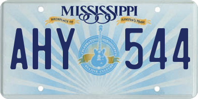 MS license plate AHY544