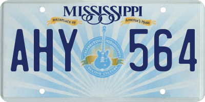 MS license plate AHY564