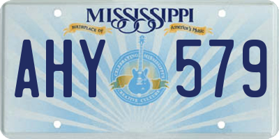 MS license plate AHY579