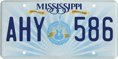MS license plate AHY586