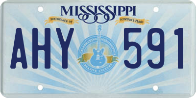 MS license plate AHY591