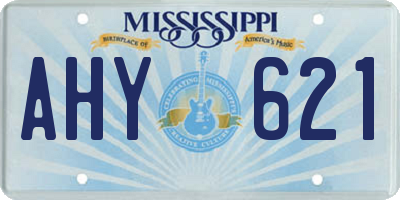 MS license plate AHY621
