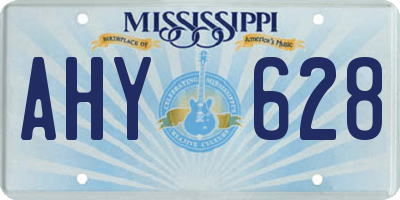 MS license plate AHY628