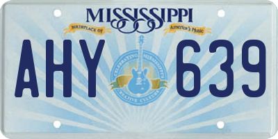 MS license plate AHY639