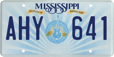 MS license plate AHY641
