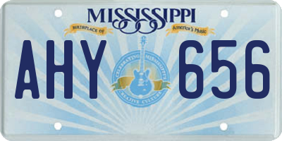 MS license plate AHY656
