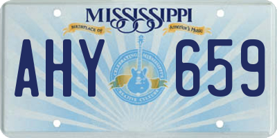 MS license plate AHY659