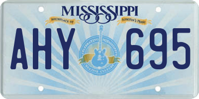 MS license plate AHY695