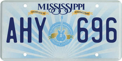 MS license plate AHY696