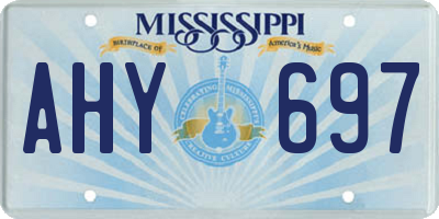MS license plate AHY697
