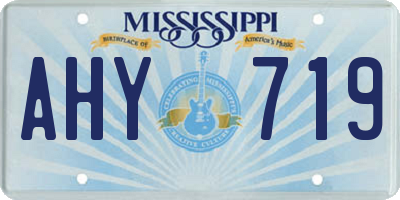 MS license plate AHY719