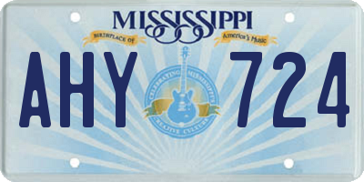 MS license plate AHY724